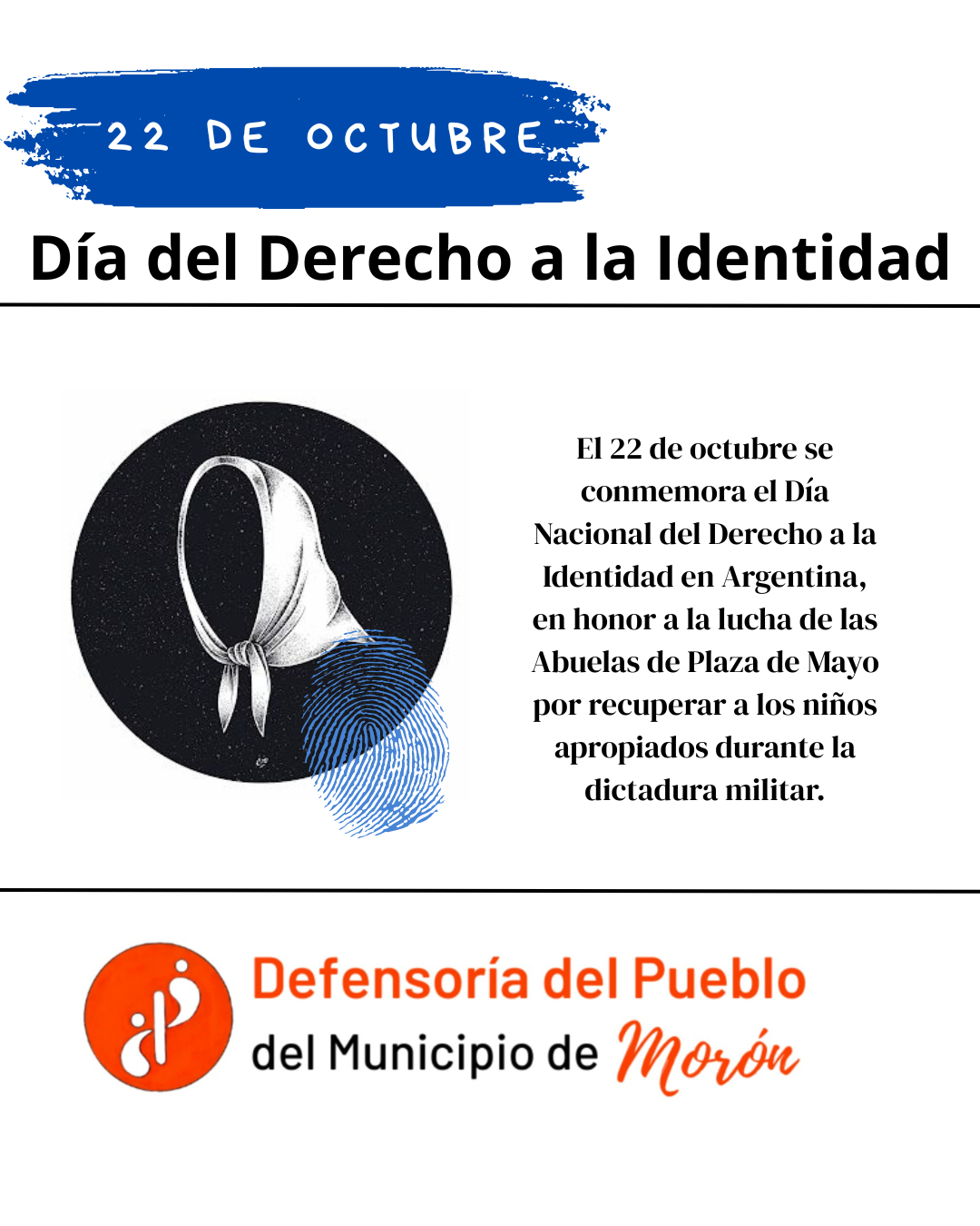22 de octubre: Día del Derecho a la Identidad